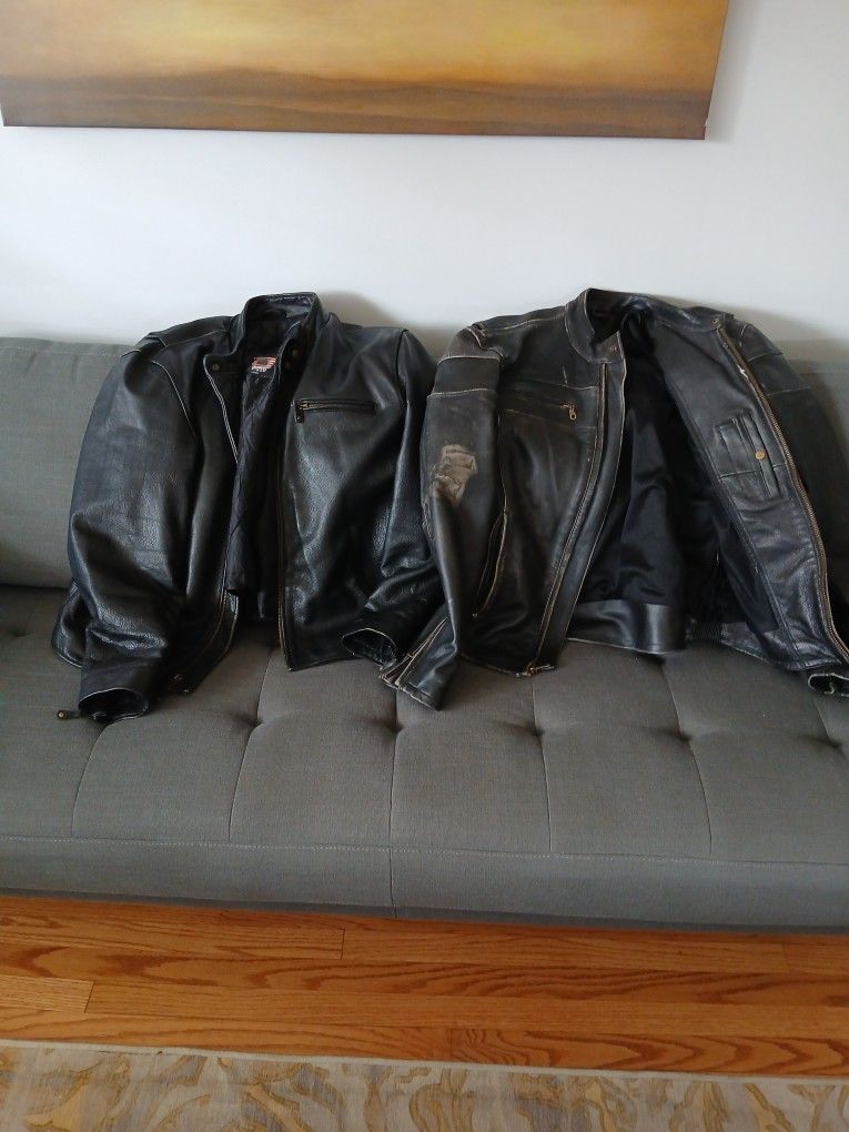 2 Heavy Leather Motorcycle Jackets