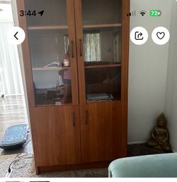 Glass bookcase
