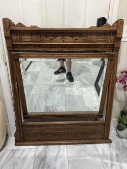 Tilt Wood Dresser Mirror