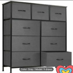 9-drawer Home Display Cabinet, Storage Cabinet, Tall Dressing Table Fabric Storage Tower, Wooden Top, Suitable For Wardrobes, Entrances, Living Rooms 