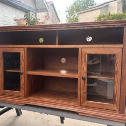 Wood tv stand