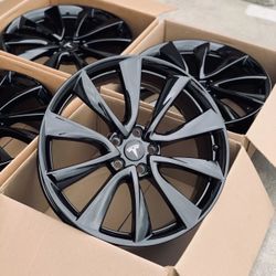 20" Factory OEM Tesla Model 3 Stiletto M3 Performance Wheels Rims Gloss Black