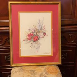 Beautiful Vintage Style Gold Framed Print 