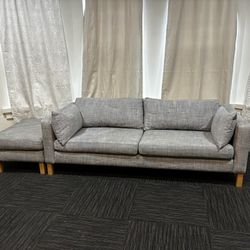 FREE DELIVERY 🚚 Lovely Sofa With Chaser Ottoman 