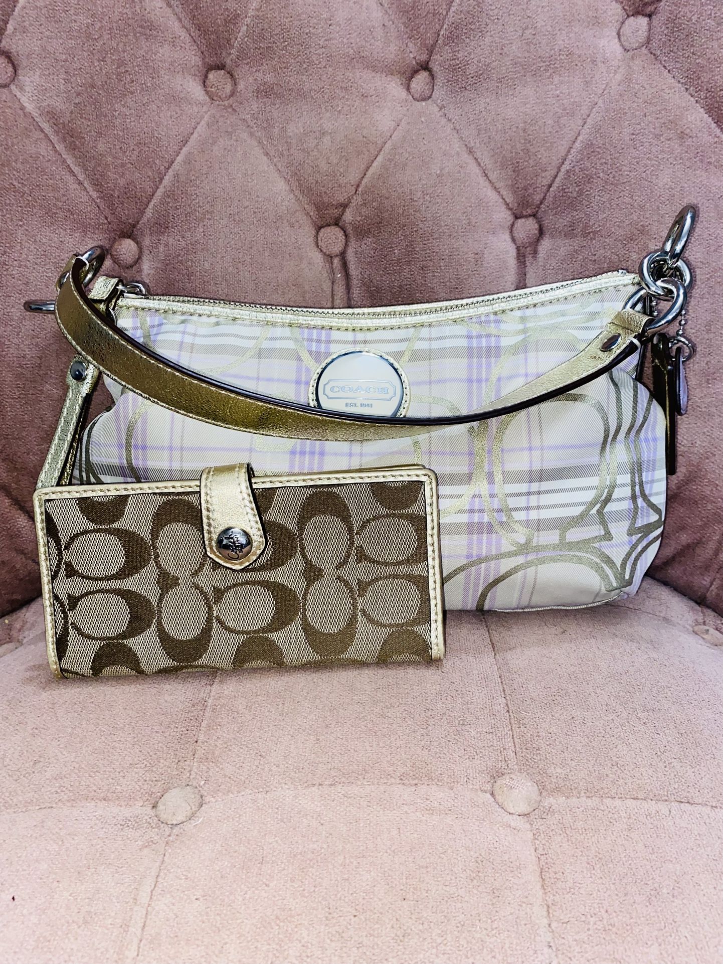 Medium Sized Coach Bag With Matching Wallet