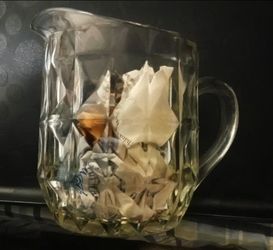 Diamond 💍 pattern glass Water pitcher