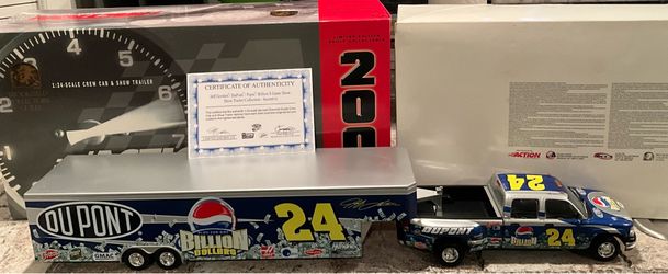 RARE HTF Jeff Gordon 1/24 Pepsi Billion $ Silver Incentive Show Trailer & Dually