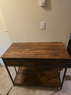 Rustic Wood Console Table / Entryway Table with Power Outlets