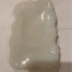 Antique glass soap dish