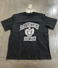 Black Balenciaga Graphic Tee