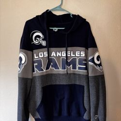 Large LA Rams Blue Retro hoodie 