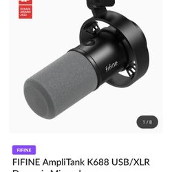 FIFINE Dynamic Microphone, XLR/USB Podcast Recording PC Microphone