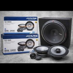 12" Rockford Fosgate P2 Subwoofer and Alpine 6.5" Component / Full Range Speaker