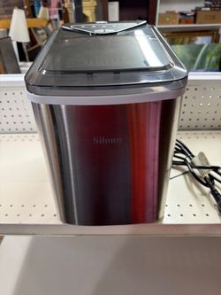 Silonn Countertop Ice Maker Machine (Stainless Steel/Black)