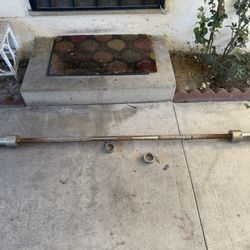 Olympic Bar With Collars. 7 Foot Long 45 Lbs