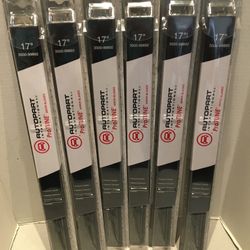 Lot Of 6 New 17” Framed Wiper Blades Fits Toyota Tacoma + More cars and trucks  Standard J-Hook 