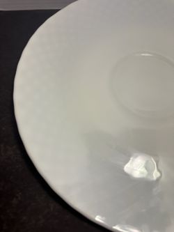 Vintage Fenton White Milk Glass 16” Large Serving Platter Hobnail Textured