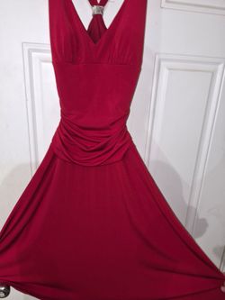 Red Halter Neck Formal Dress