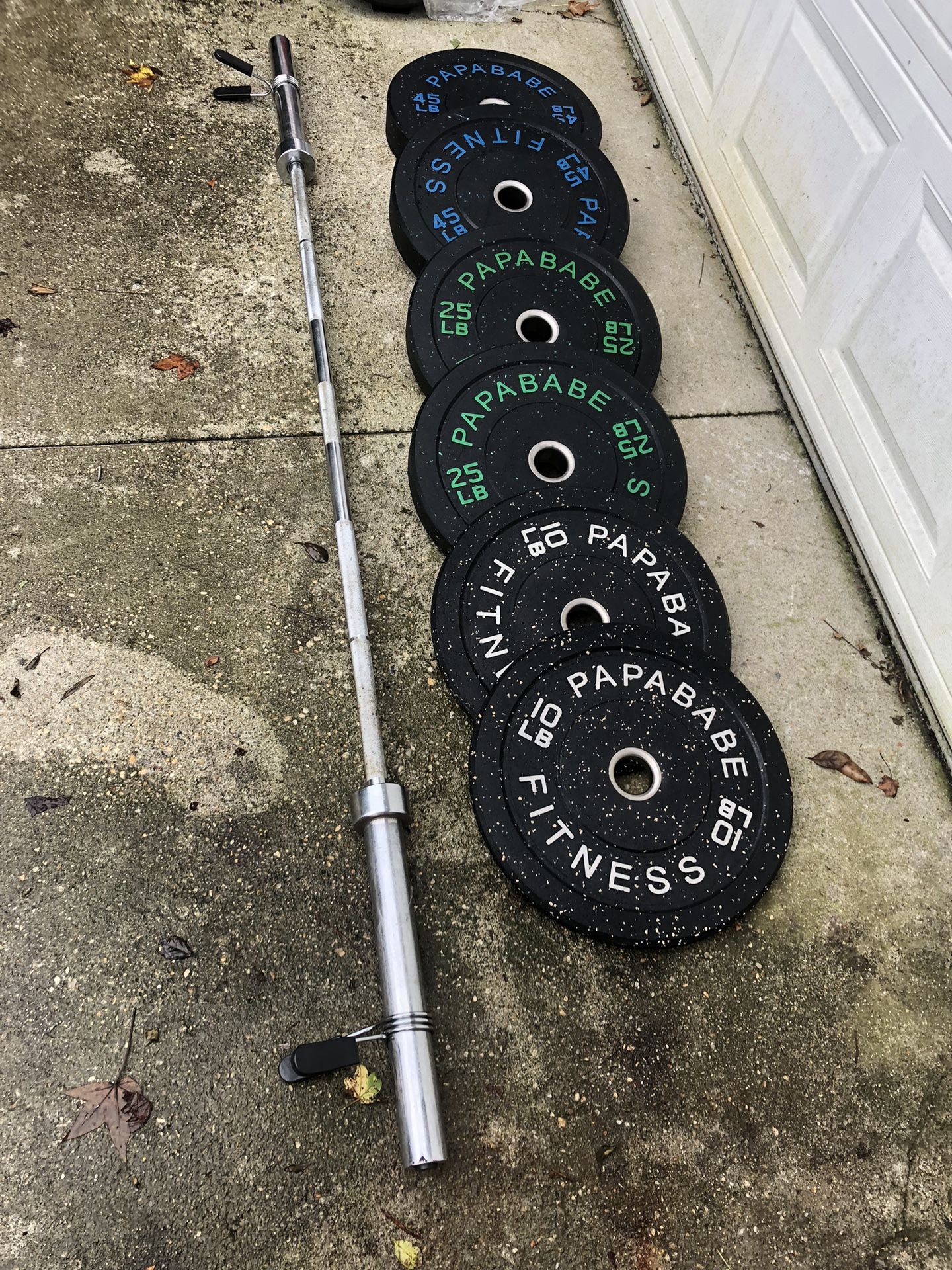 Bumper Plates/ Heavy Duty Weight Bar/Clips