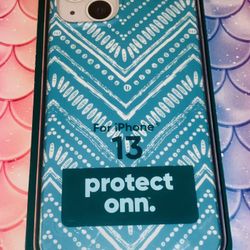 IPHONE📱13 AQUA BLUE💙🦋💎 & WHITE ⚪️☁️⚪️DESIGNS PHONE📱CASE