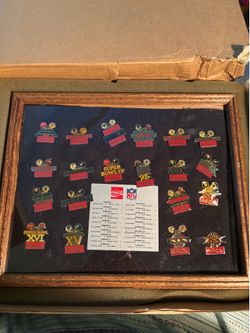 1985 XIX Coca Cola Super Bowl framed pins