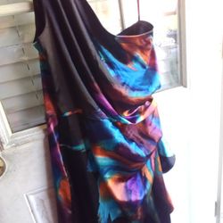 Woman's Short One Shoulder Dress,Size 16,$8