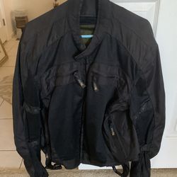 Xelement CF380 Men's 'Devious' Black Mesh Jacket with CE X-Armor Protection