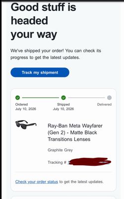 Ray-Ban Meta Wayfarer (Gen 2) - Matte Black Transitions Lenses