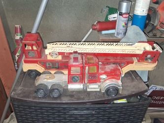 Vintage Toy Fire Trucks with Ladder