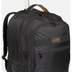 A.Saks Expandable Rolling Unisex Laptop Backpack