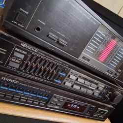 Kenwood 3 Pcs Power Amplifier Stereo Amplifier & Stereo Equalizer Working!
