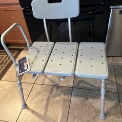 Transfer “Tub” Bench, Just Assembled, Fully Adjustable.
