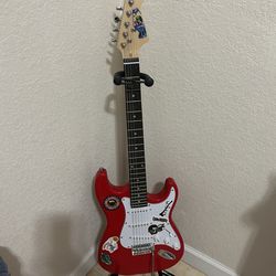 red electric guitar 6 string