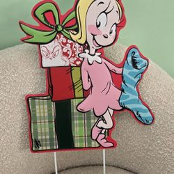 How The Grinch Stole Christmas Cindy Lou Metal Yard Stake 