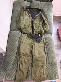 Vintage 1978 US Military Chemical Protective Suit Set - Size Small (OG-107)