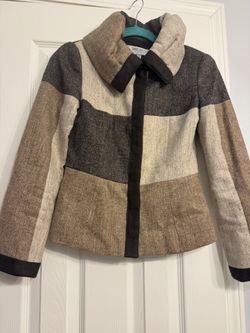 Stylish Wool Patchwork Design Wool Jacket