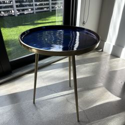 Side Table With Gold