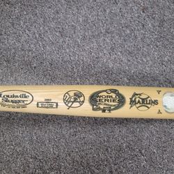 Marlins 2003 World Series Bat with Medallion
