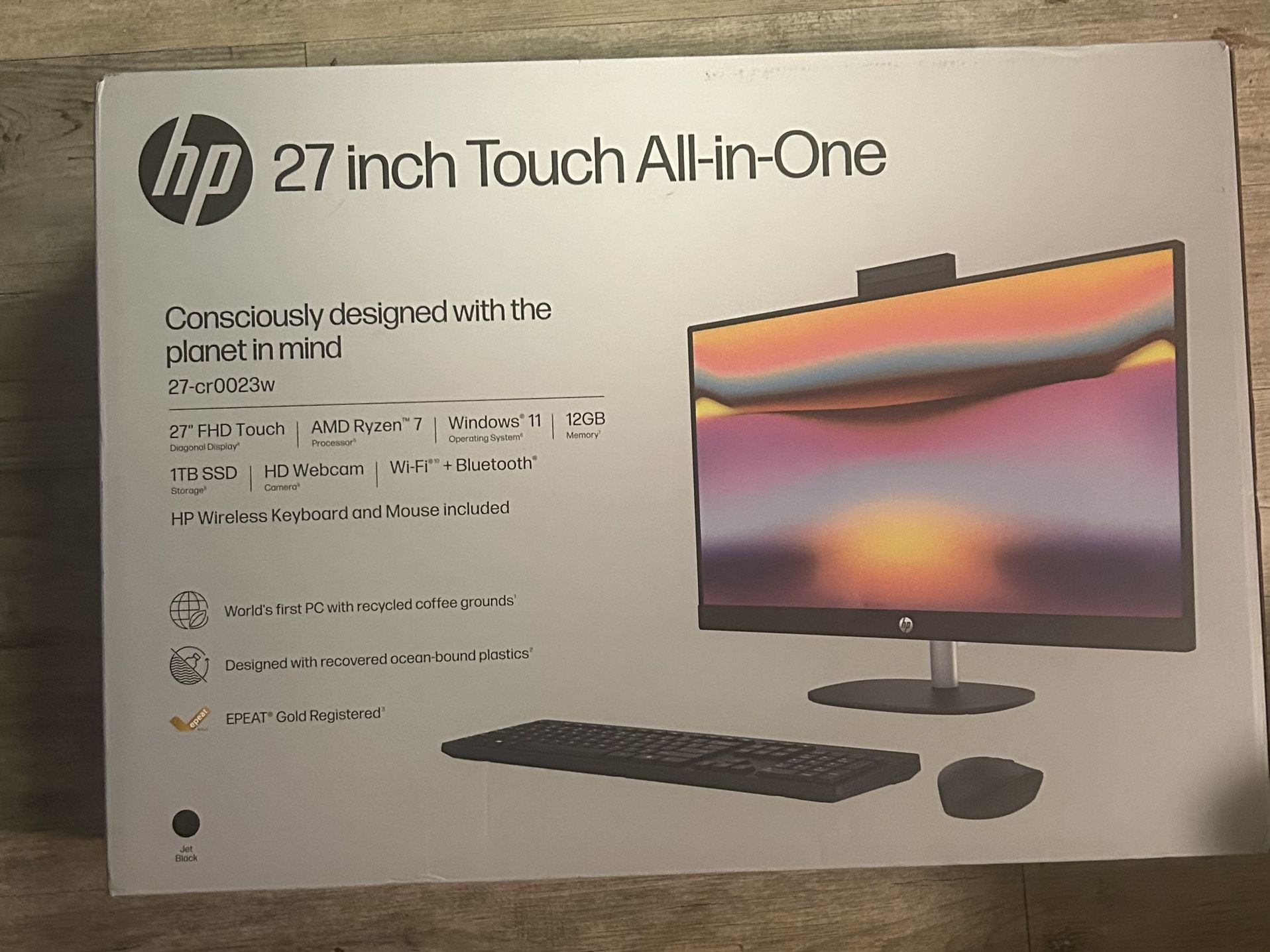 SEALED HP 27-inch Touch All in One Desktop, *1TB SSD, AMD Ryzen 7, 4.30 GHz, 12GB*