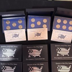 Uncirculated Five Quarter Sets