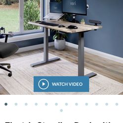 VARI Electric Distressed Woodtop Sit-stand Standing Desk