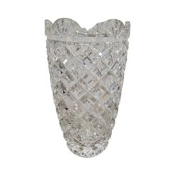 Vintage Irish Crystal Faceted Flower Vase
