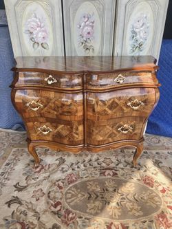 Beautiful Stunning Restored Console Inlaid Marquetry Woods Made In Italy 1959 