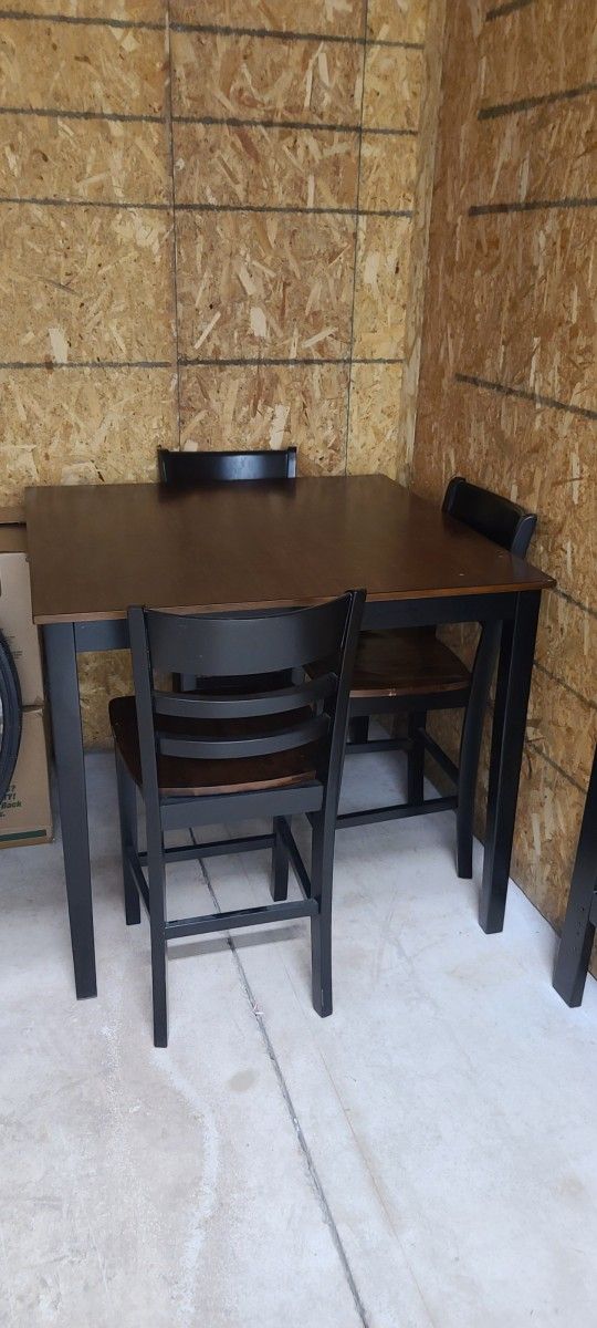 Tall Square Table And 4 Chairs