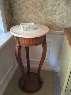 antique table and Italian marble