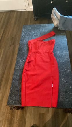 Red One-Shoulder Bodycon Mini Dress small