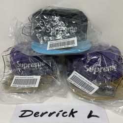 Supreme 2 Tone Box Logo New Era Fitted Hat Purple 7 1/8