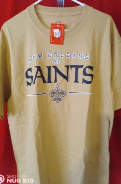 Brand New Official NFL New Orleans Saints Tan T-Shirt Size Large