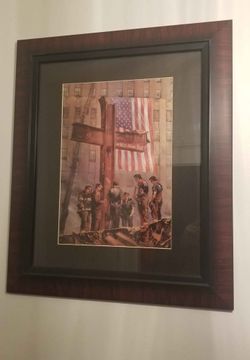 Picture Frame, Painting .Memory of 9/11 . 20,5" x 24"