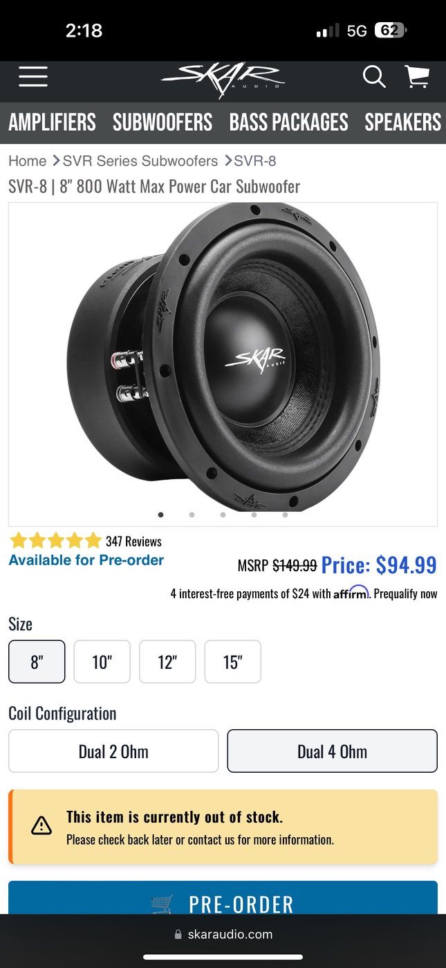 Skar Audio Speaker Package